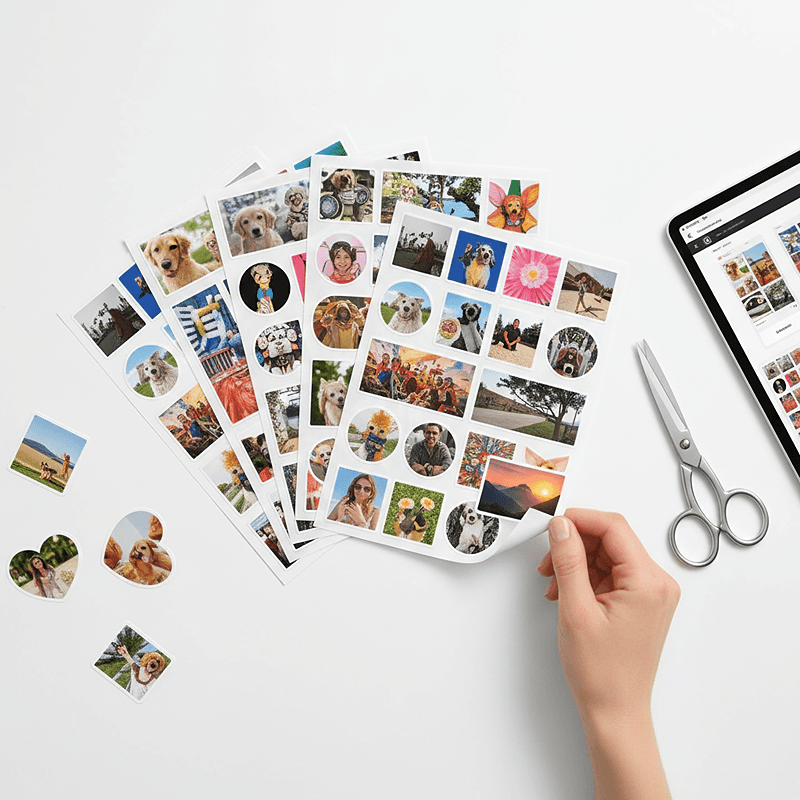 Custom Photo Sticker Sheets | Personalized Vinyl Stickers